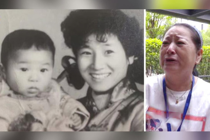 Bà Wang (phải) cung cấp tư liệu về đứa con gái duy nhất của mình.