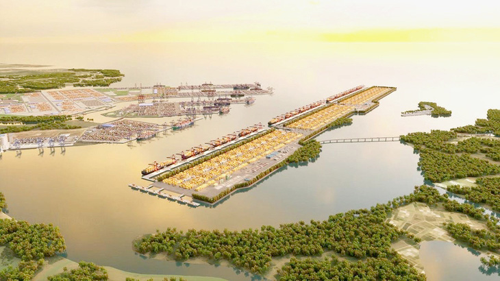Bản thiết kế vị trí cảng trung chuyển quốc tế Cần Giờ - Nguồn: Porcoast