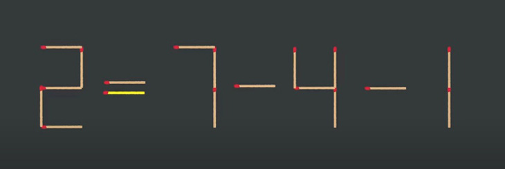 Thử tài IQ: Di chuyển một que diêm để 2-7=4-1 thành phép tính đúng - Ảnh 1.