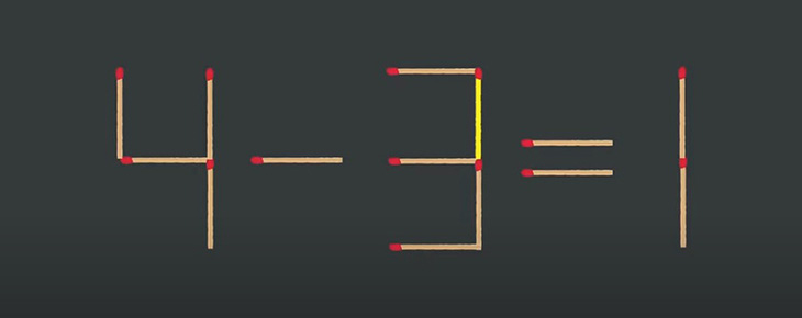 Thử tài IQ: Di chuyển một que diêm để 6=2-2+2 thành phép tính đúng - Ảnh 1.