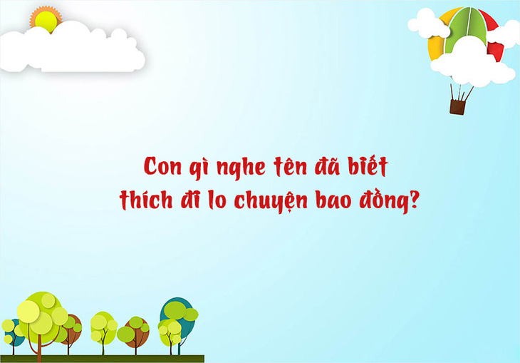 Câu đố hack não: Con gì nghe tên đã biết thích đi lo chuyện bao đồng? - Ảnh 1.