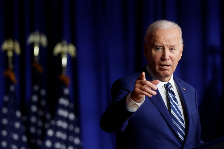 Tổng thống Mỹ Joe Biden phát biểu tại thành phố Salt Lake, bang Utah, Mỹ ngày 10-8 - Ảnh: REUTERS