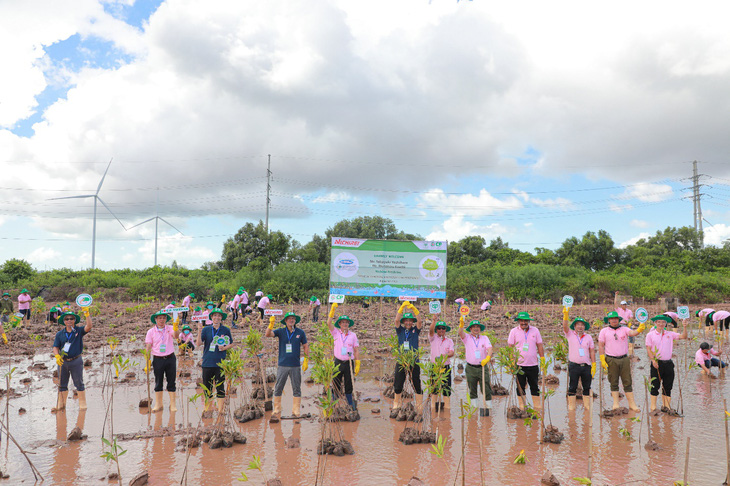 C.P. Việt Nam khởi động dự án trồng cây bảo vệ đa dạng sinh học trang trại nuôi tôm - Ảnh 2.