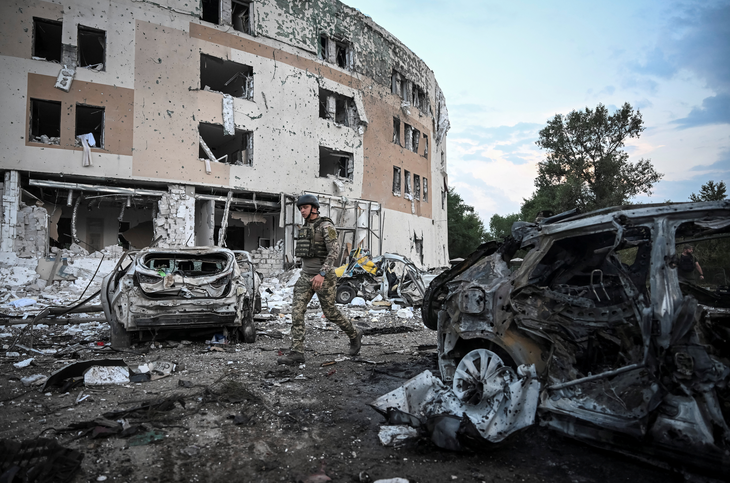 Địa điểm xảy ra cuộc tấn công bằng tên lửa của Nga ở Zaporizhzhia, Ukraine ngày 10-8 - Ảnh: REUTERS