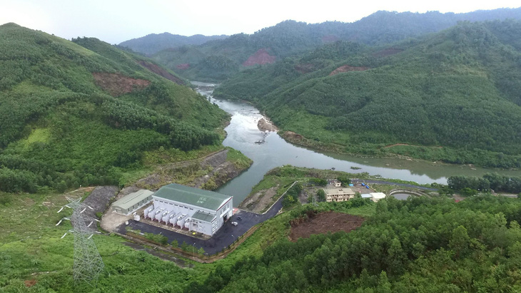 Toàn cảnh hồ thủy điện Sông Tranh - Ảnh: Thanh Thiên