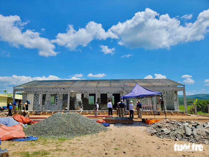 Dãy phòng học mới tại Trường tiểu học Hòa Định Tây được đoàn PP23 xây dựng - Ảnh: MINH CHIẾN