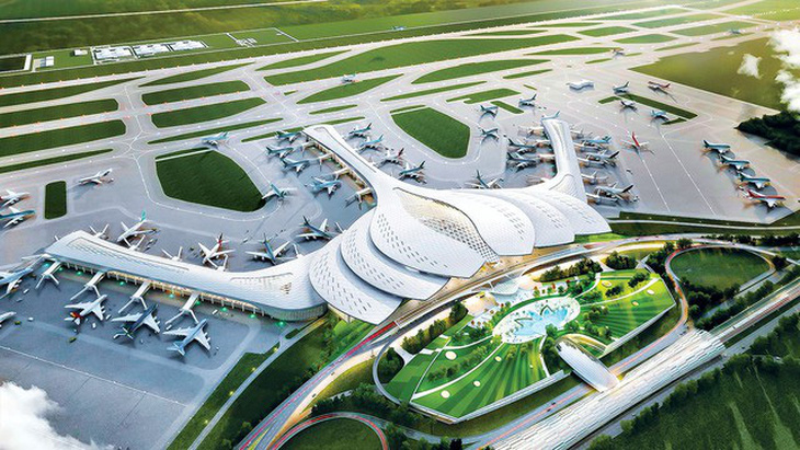 Mô hình nhà ga sân bay Long Thành - Ảnh: ACV
