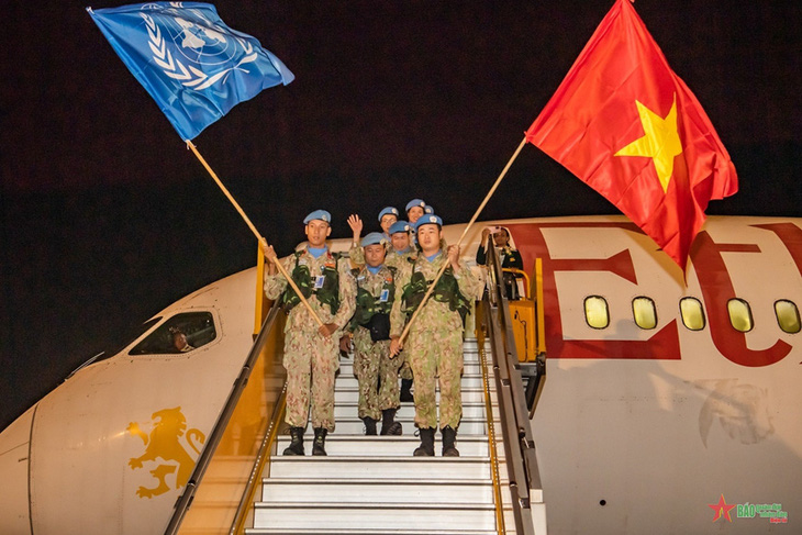 First Engineers team successfully completes UN peacekeeping mission, returns home after more than a year - Photo: People's Army