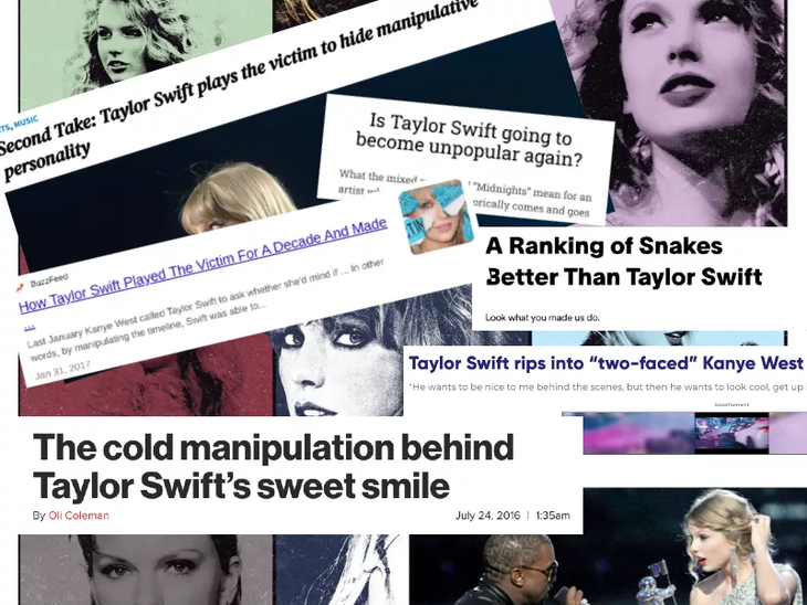 Các bài báo chỉ trích Taylor Swift trong đỉnh điểm làn sóng tẩy chay.