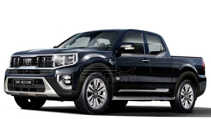 Sketch of the Kia Tasman pickup design based on the Mohave SUV chassis - Photo: SRX Design