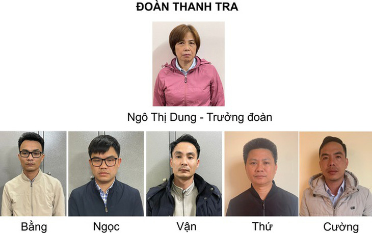 Bà Ngô Thị Dung và các thành viên đoàn thanh tra - Ảnh: Công an tỉnh Lai Châu