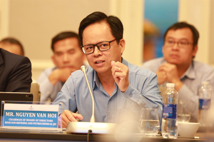 Chủ tịch HĐQT BSR Nguyễn Văn Hội phát biểu về các chủ đề khai thác và cung ứng dầu thô cho NMLD Dung Quất