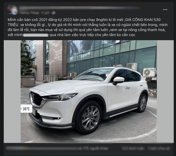Lời rao bán chiếc Mazda CX-5 2021 gây chú ý - Ảnh chụp màn hình