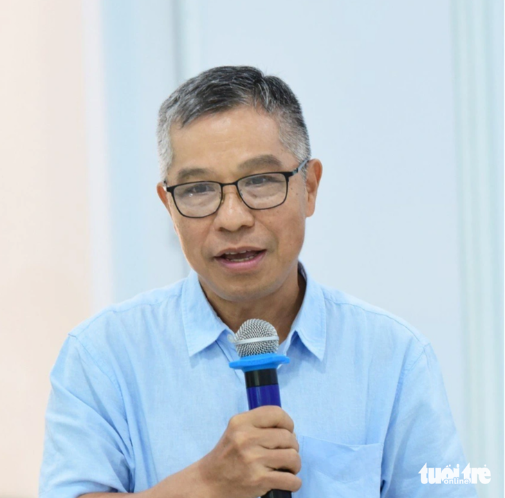 Anh Lê Nguyễn Minh Quang, Giám đốc đối ngoại Công ty Nam Long, chủ nhiệm gia đình Vì ngày mai phát triển báo Tuổi Trẻ - Ảnh: DUYÊN PHAN