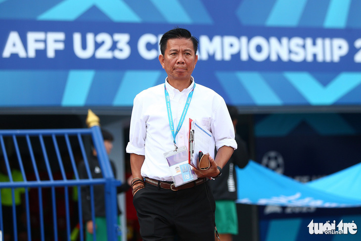 HLV Hoàng Anh Tuấn đạt được nhiều mục đích ở trận đầu ra quân Giải U23 Đông Nam Á 2023 - Ảnh: HOÀNG TÙNG