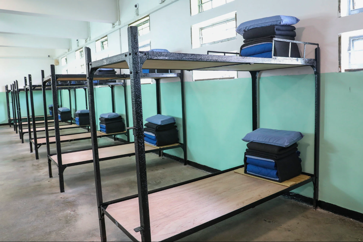 Một phòng tập thể tại một nhà tù Hong Kong - Ảnh: DICKSON LEE