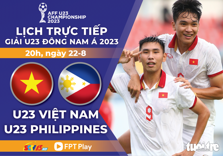 Lịch trực tiếp Giải U23 Đông Nam Á: U23 Việt Nam đấu U23 Philippines - Đồ họa: AN BÌNH