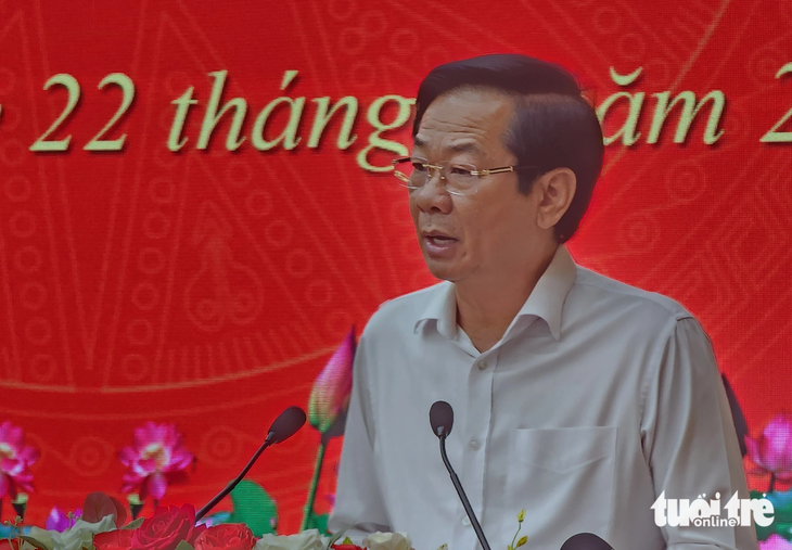 Ông Đỗ Thanh Bình - bí thứ Tỉnh ủy Kiên Giang - phát biểu chỉ đạo tại hội nghị - Ảnh: BỬU ĐẤU