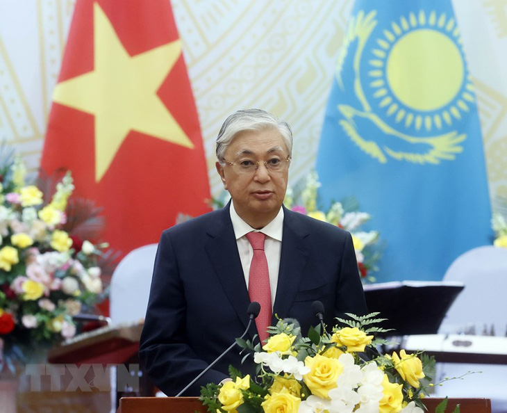 Tổng thống Tokayev nhấn mạnh với tư cách là tổng thống Kazakhstan, ông sẽ tạo mọi điều kiện để cho mối quan hệ giữa hai nước ngày càng bền chặt - Ảnh: TTXVN