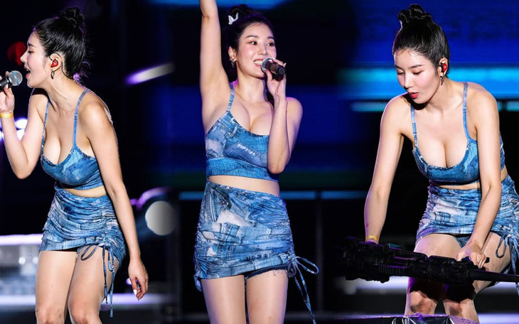 ‘Nữ thần mùa hè’ Kwon Eun Bi gây tranh cãi vì mặc đồ hở hang ở lễ hội âm nhạc