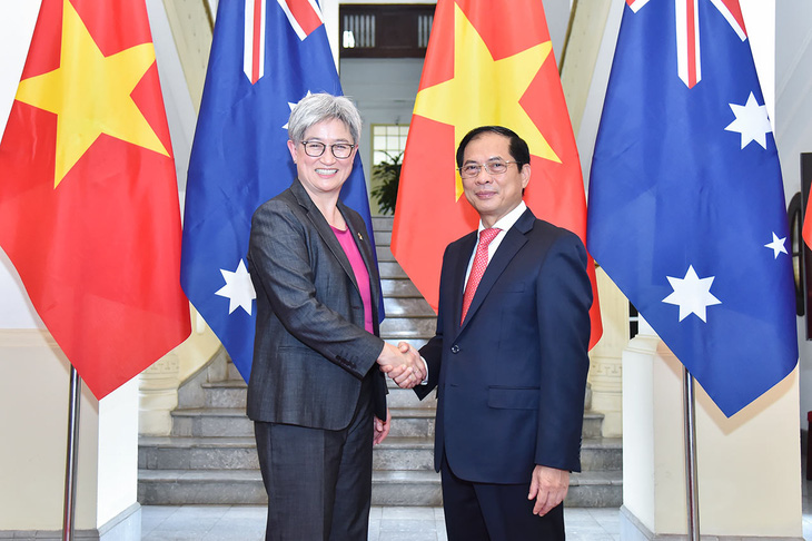 Ngoại trưởng Úc hội kiến Bộ trưởng Bùi Thanh Sơn - Ảnh: Bộ Ngoại giao cung cấp