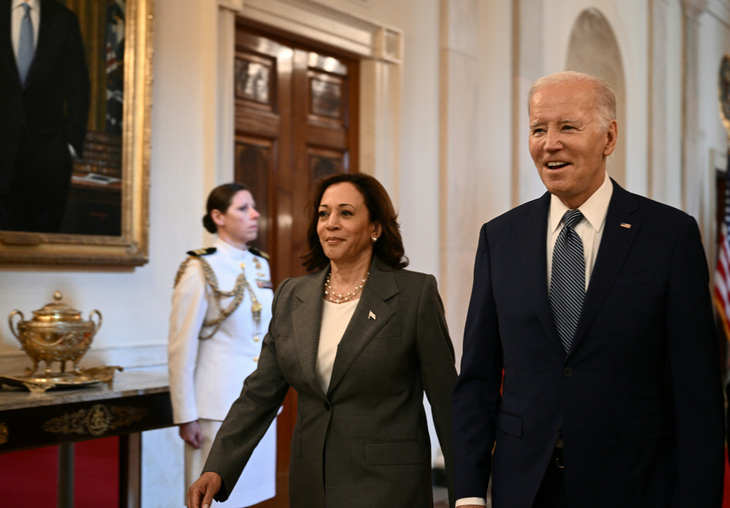 Tổng thống Mỹ Joe Biden và Phó tổng thống Kamala Harris - Ảnh: AFP