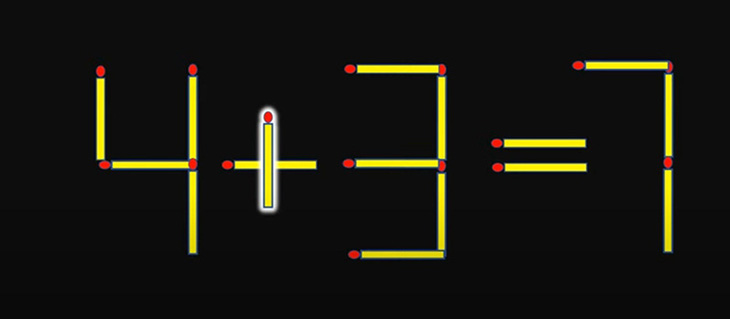 Thử tài IQ: Di chuyển một que diêm để 7+1=0 thành phép tính đúng - Ảnh 1.