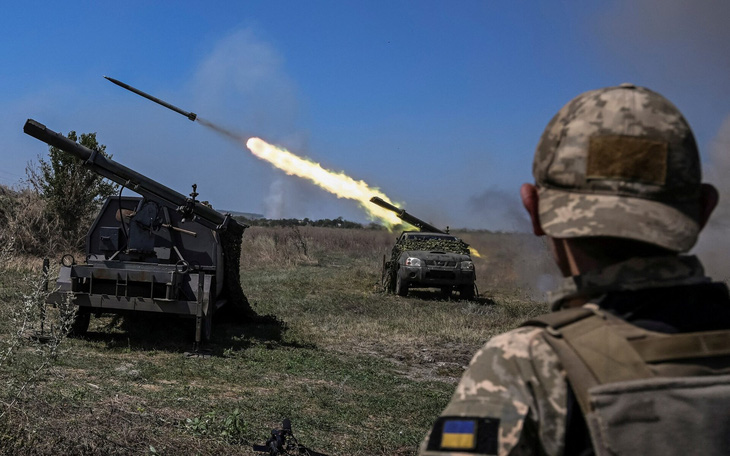 Lực lượng Ukraine trong cuộc phản công - Ảnh: TELEGRAPH