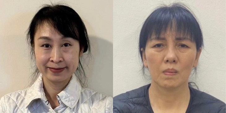 Hai bị can Nguyễn Bạch Thùy Linh và Nguyễn Thị Thanh Thủy bị cáo buộc lợi dụng ảnh hưởng đối với người có chức vụ trục lợi trong đại án Việt Á - Ảnh: CACC