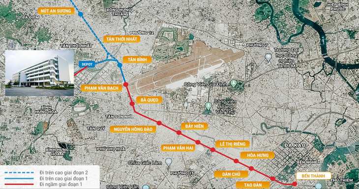Metro số 2 dài hơn 11km - Ảnh: Ban quản lý đường sắt đô thị TP.HCM