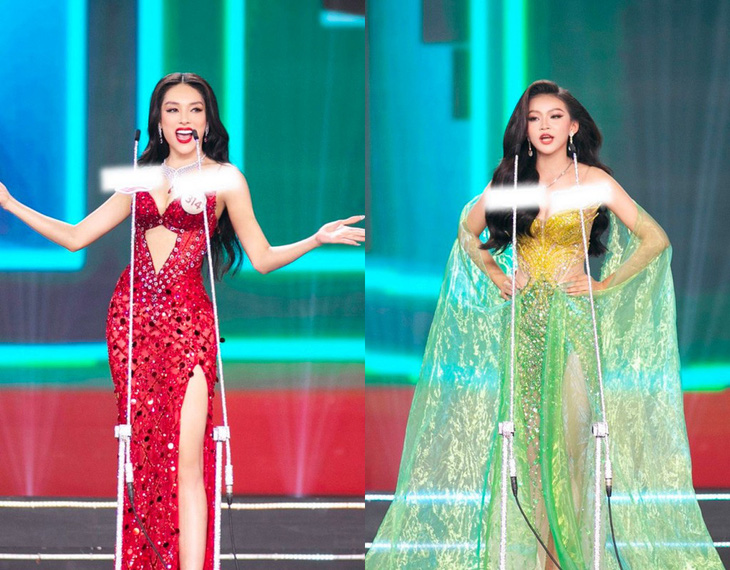 Top 44 Miss Grand Vietnam 2023 trình diễn trang phục dạ hội kết hợp hô tên