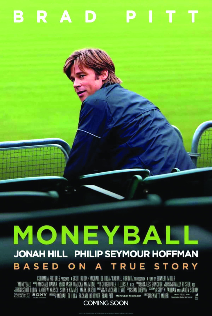 Moneyball đã được chuyển thể thành một bộ phim điện ảnh khá ăn khách với ngôi sao Brad Pitt. Ảnh: Gloat