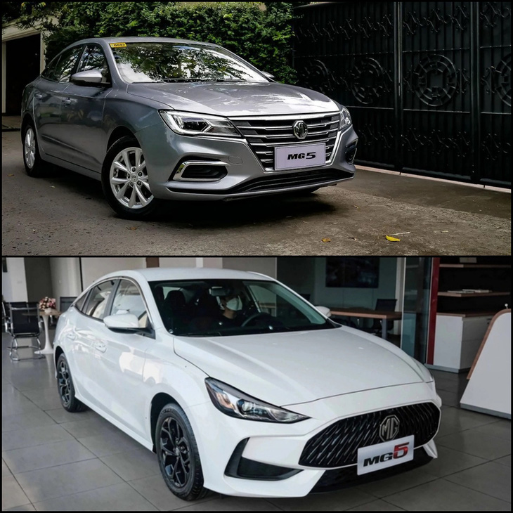 This version of the MG5 (above) lacks the sporty character of the previous version (below) sold in the market - Photo: MG/FacebookDealer