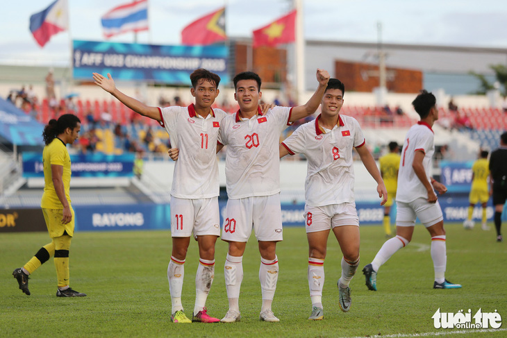 Ở lần gặp nhau gần nhất, U23 Việt Nam đã thắng 4-1 trước U23 Malaysia tại bán kết Giải U23 Đông Nam Á 2023 - Ảnh: HOÀNG TÙNG