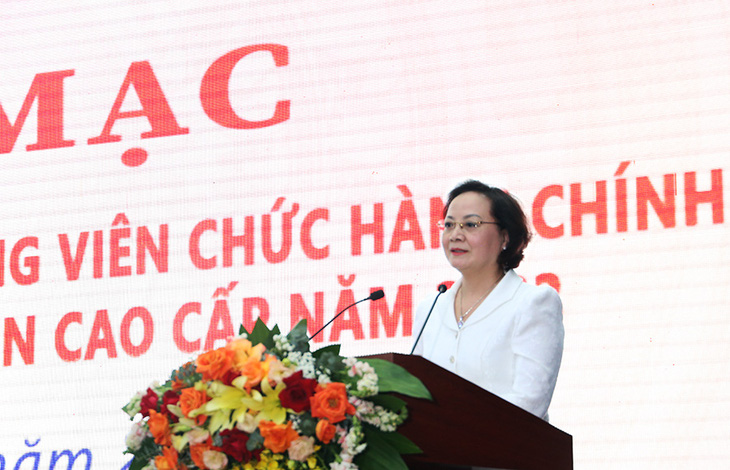 Bộ trưởng Bộ Nội vụ Phạm Thị Thanh Trà - Ảnh: GIA HÂN