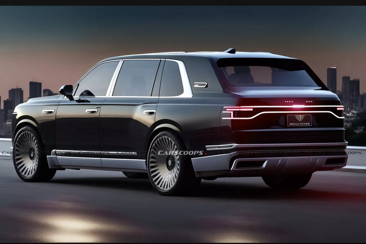 Bộ khung ngoài xe, dựa trên ảnh teaser, sẽ vuông vắn như Rolls-Royce Cullinan - Ảnh: Carscoops