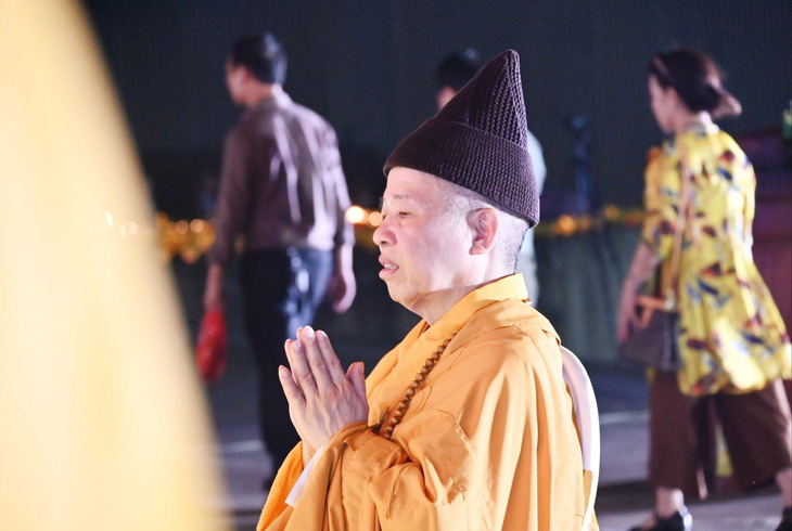 Hòa thượng Thích Thanh Quyết - viện trưởng Học viện Phật giáo Việt Nam tại Hà Nội - rất chú trọng tổ chức lễ Vu lan trang trọng hằng năm - Ảnh: BTC