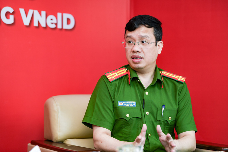 Thượng tá Nguyễn Thành Vĩnh, giám đốc Trung tâm dữ liệu quốc gia về dân cư (Cục Cảnh sát quản lý hành chính về trật tự xã hội - C06, Bộ Công an) - Ảnh: NAM TRẦN