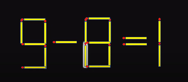 Thử tài IQ: Di chuyển một que diêm để 9-1=7x2 thành phép tính đúng - Ảnh 1.