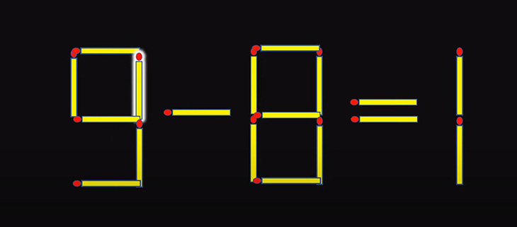 Thử tài IQ: Di chuyển một que diêm để 9-1=7x2 thành phép tính đúng - Ảnh 1.