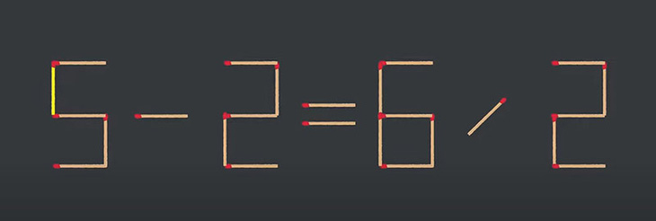 Thử tài IQ: Di chuyển một que diêm để 3-2=6/2 thành phép tính đúng - Ảnh 1.