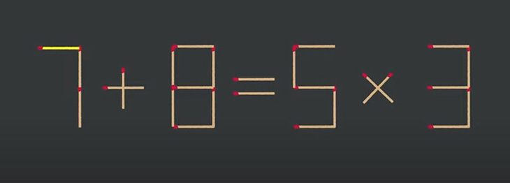 Thử tài IQ: Di chuyển một que diêm để 1+8=5x9 thành phép tính đúng - Ảnh 1.