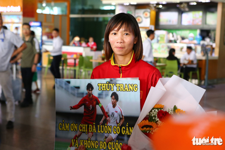 Tiền vệ Trần Thị Thùy Trang chia sẻ cảm xúc tiếc nuối và buồn khi không được ra sân thi đấu ở World Cup nữ 2023 - Ảnh: HOÀNG TÙNG