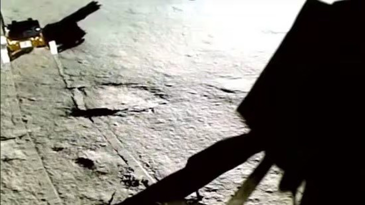 Chandrayaan-3 đã thực hiện thành công cuộc hạ cánh mềm trên bề mặt Mặt trăng vào ngày 23-8 - Ảnh: ISRO