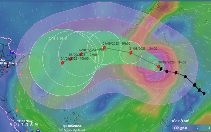 Bão số 3 mạnh lên thành siêu bão nhưng ít ảnh hưởng đến thời tiết dịp lễ 2-9