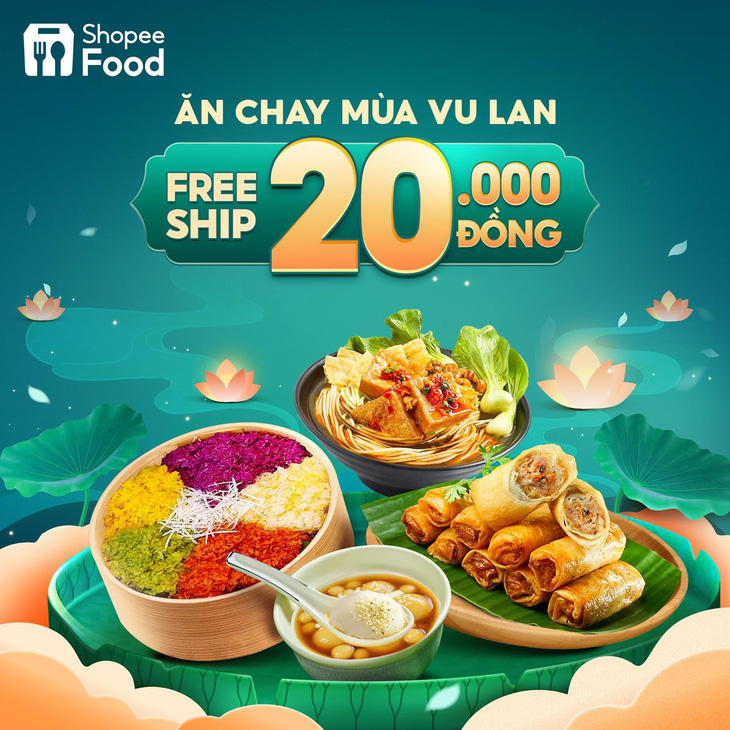 ShopeeFood tung thực đơn món chay nhân ngày Vu Lan với ưu đãi phí vận chuyển - Ảnh 1.