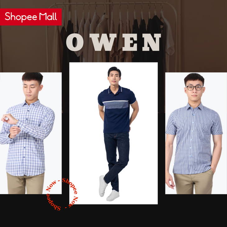 Tại gian hàng chính hãng của Owen, bên cạnh dòng áo polo bền vải, bền màu đang được sale đến 40%, các BST áo sơ mi công sở thiết kế sang trọng của thương hiệu vốn được tiếng vang trong cộng đồng mày râu cũng đang có mức giá ưu đãi