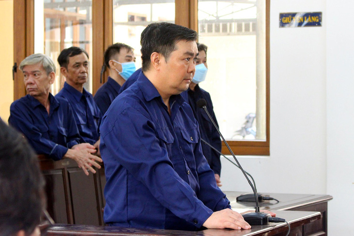 Bị cáo Trương Quốc Tuấn, chủ đầu tư dự án khu dân cư Phước Thái, tại phiên tòa - Ảnh: A LỘC