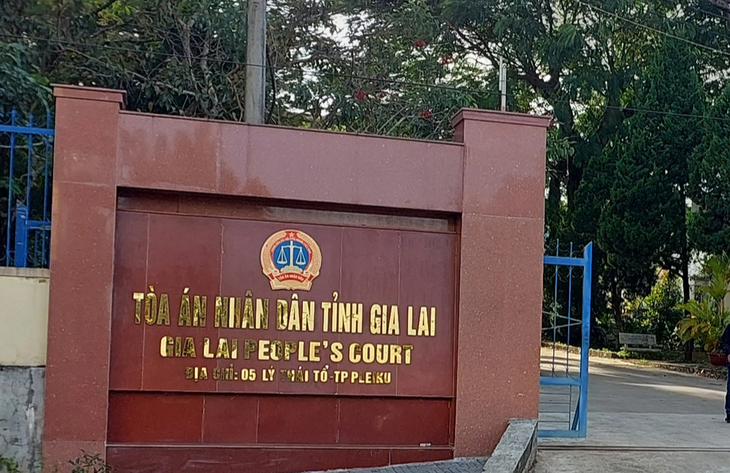 Cổng trụ sở Tòa án nhân dân tỉnh Gia Lai - nơi ông Võ Đình Sớm công tác - Ảnh: ĐÌNH CƯƠNG