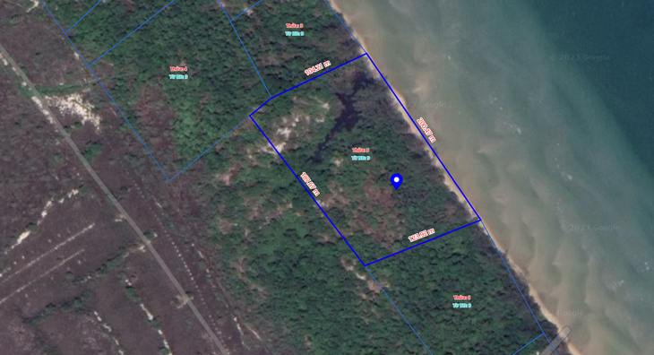 Thửa đất 4,3ha đứng tên Đặng Lê Nguyên Vũ ở xã Bãi Thơm, TP Phú Quốc - Ảnh: AN LONG